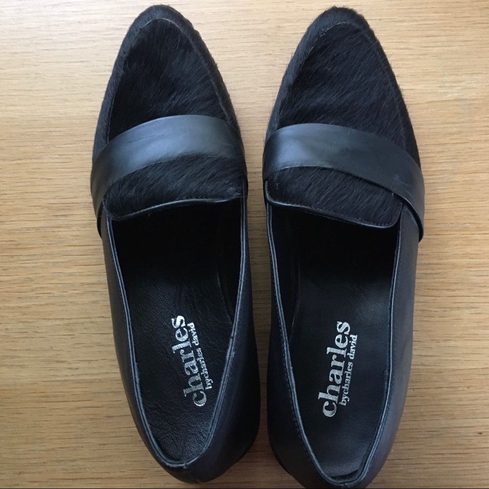 Charles David Genuine Calf Hair & Leather Loafer